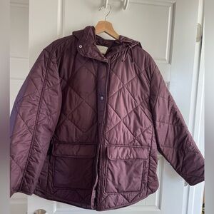 H&M Plum Quilted Jacket